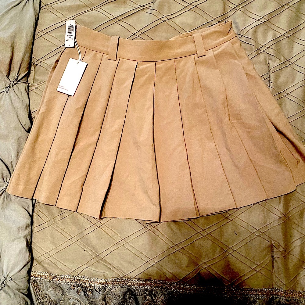 Aritzia Sunday Best Sparklet Pleated Mini Skirt, Size 12, NWT